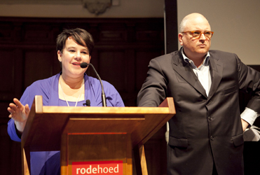 Sharon Dijksma en Felix Rottenberg tijdens slotdebat It's the food, stupid!