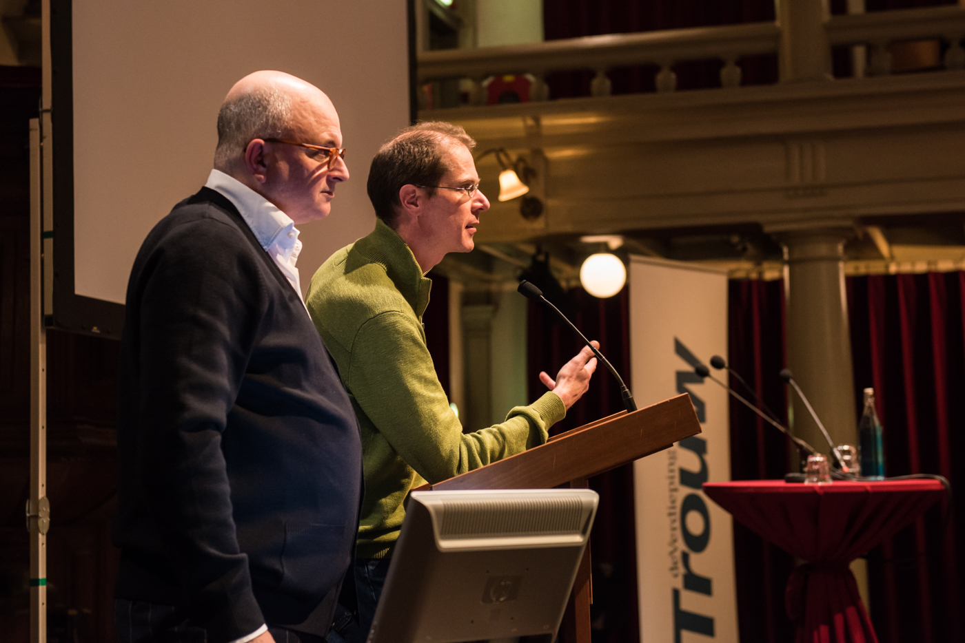 Prof. Arjen Hoekstra en gespreksleider Felix Rottenberg